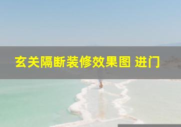 玄关隔断装修效果图 进门